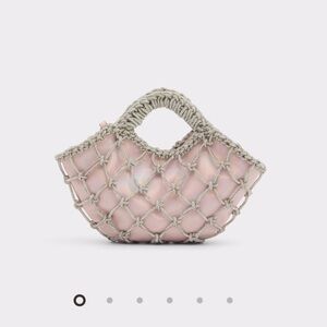 Aldo Pink and Tan Woven Handbag